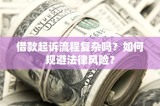 济南借款起诉流程复杂吗？如何规避法律风险？